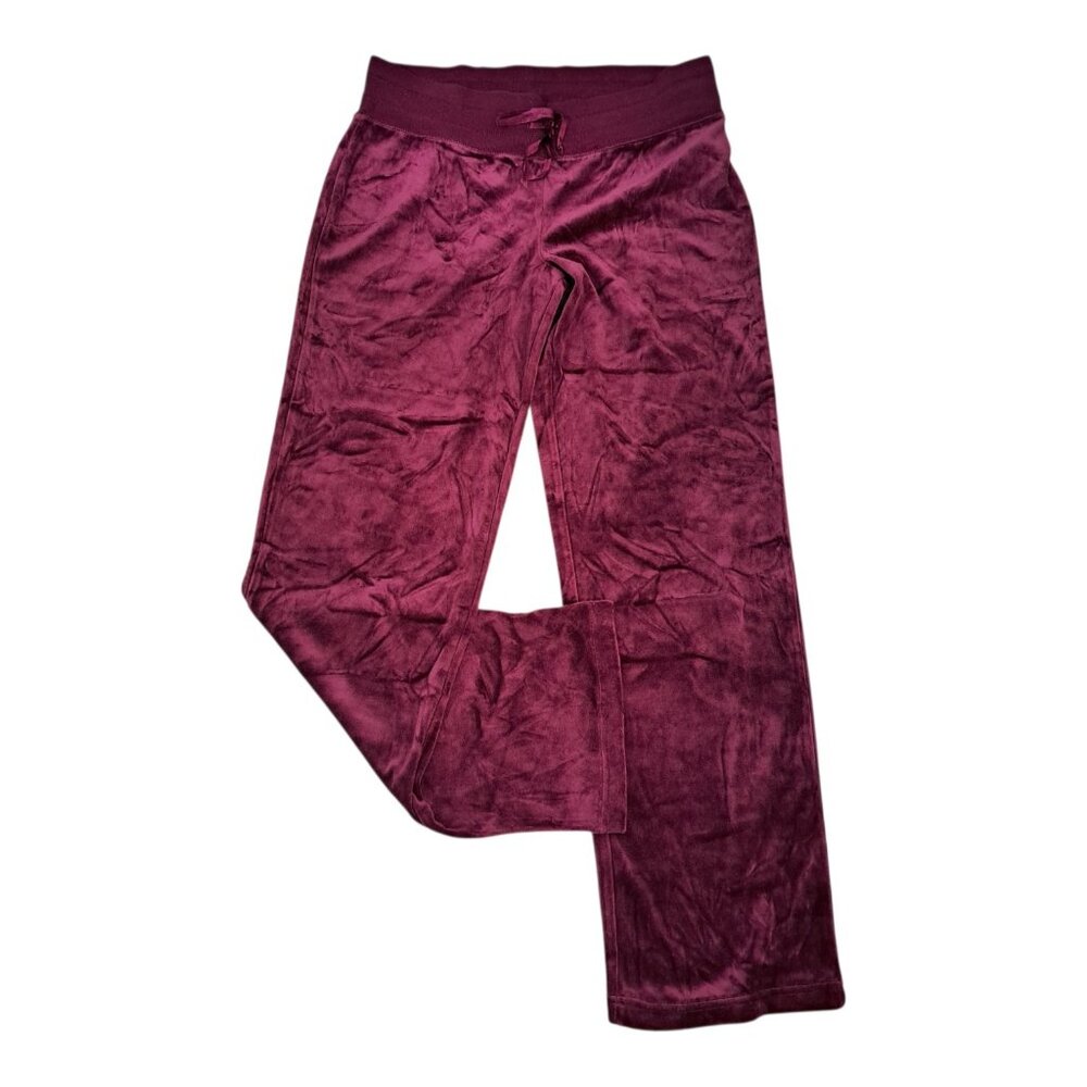 Calvin Klein Women's Burgundy Wine Velour Loungewear Comfort Pants Sz Small